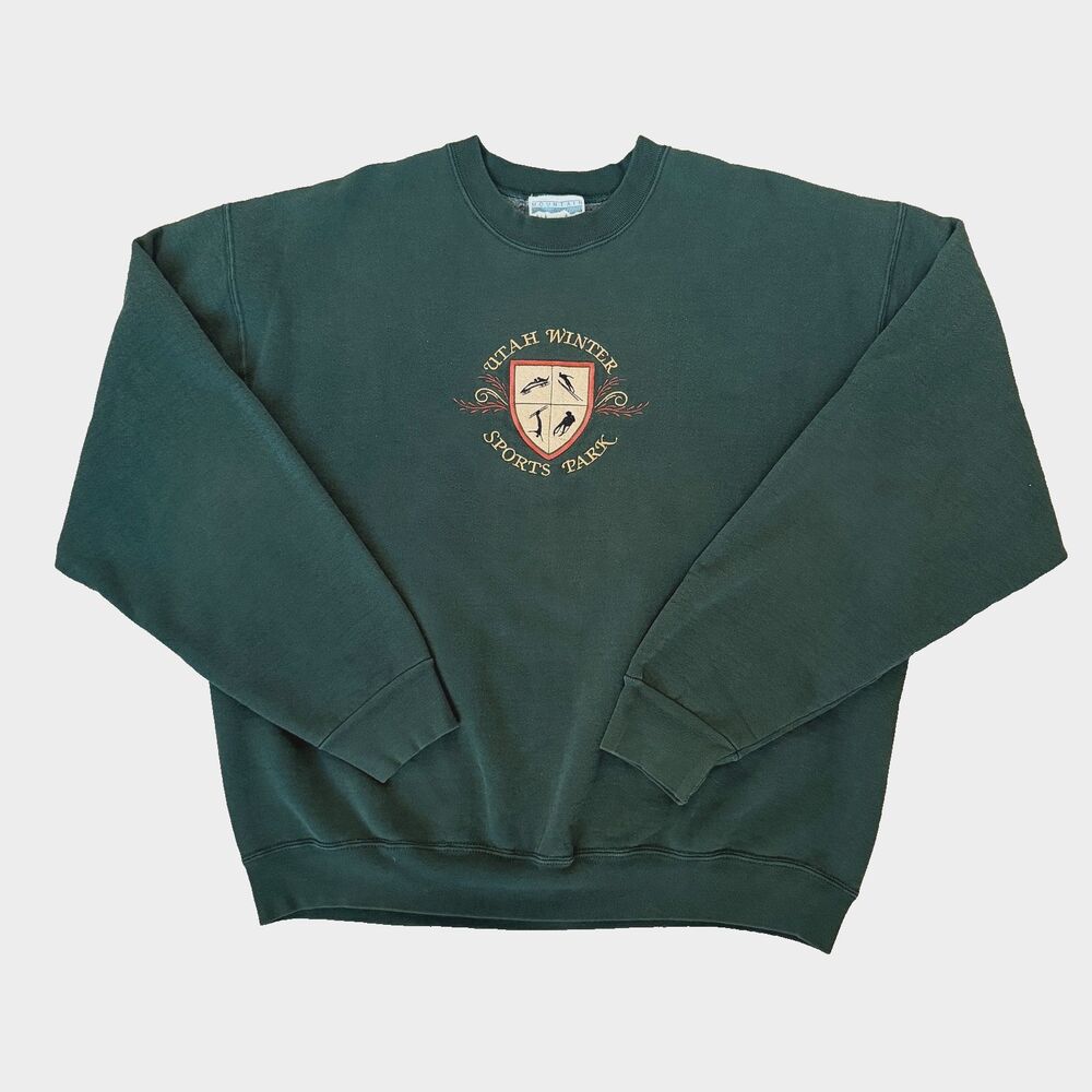 Vintage Utah Winter Sports Park Apres Ski Sweatshirt Crewneck Men's XL Olympics